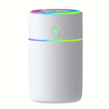 New Creative Light Car Aromatherapy Machine, Quiet And Portable USB Car Humidifier Aromatherapy Phantom Cup Seven-color Night Light Car Humidifier Air-conditioned Room Office Bedroom Quiet Humidifier, Without Battery, USB Powered