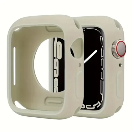 Single Color Silicone Breathable Candy Color Half-Case for Apple Watch 3/4/5/6/7/8/SE Ultra Smart Watch