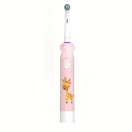 Groggii Youngsters' Electric Toothbrush with Fun Cartoon Designs - Safe Round Head, Battery-Powered (Batteries Not Included), Perfect Birthday Gift for Youngsters