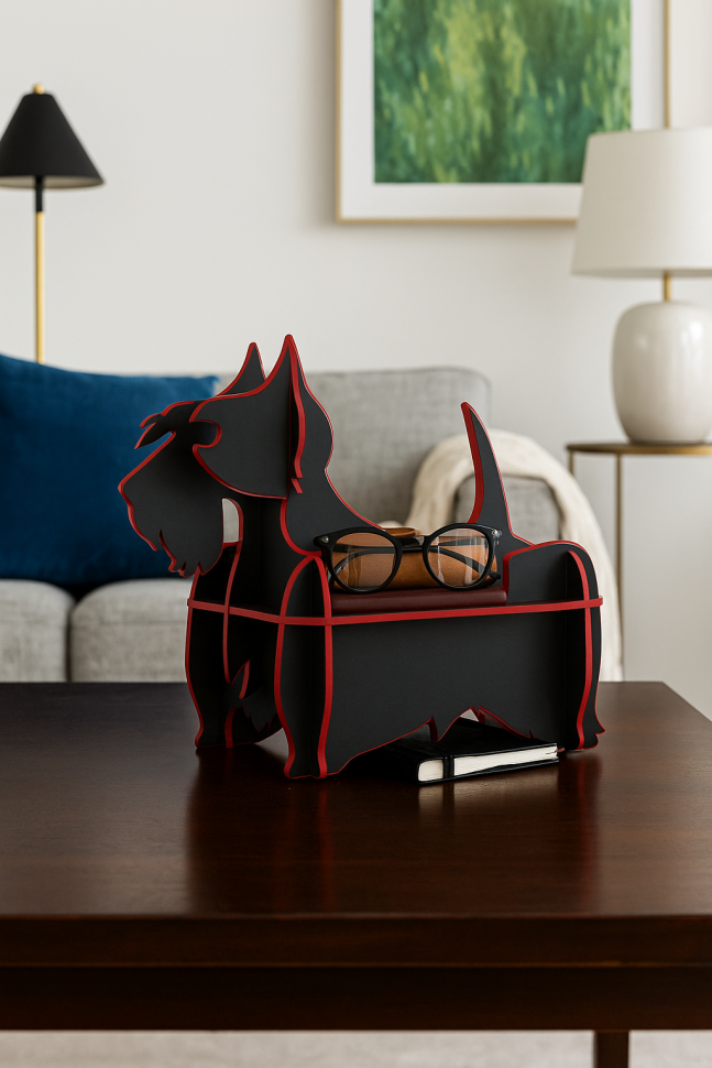 Multifunctional Scottish Terrier Shelf