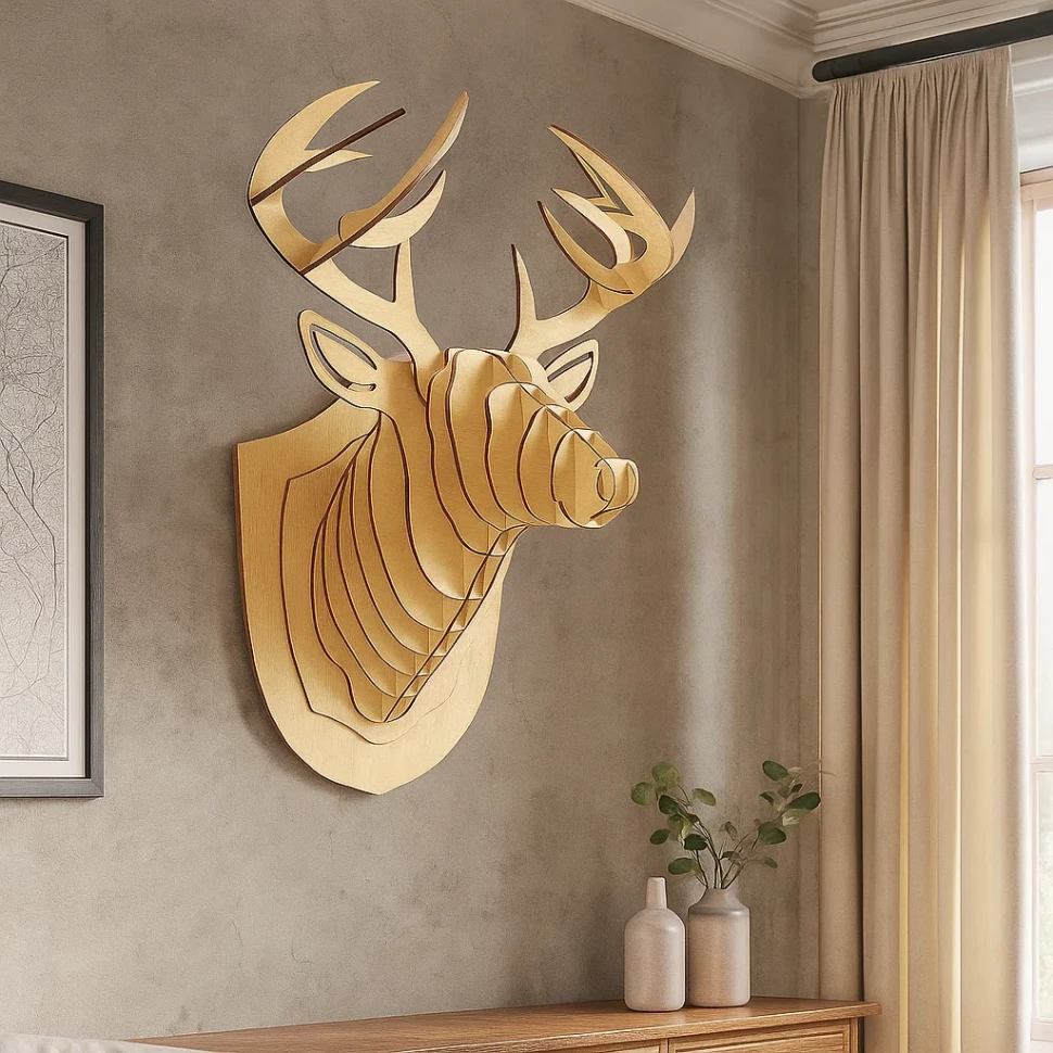 3D Deer Wall Art
