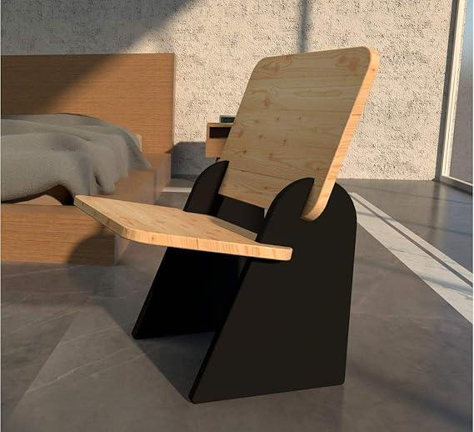 Chair with triangular legs