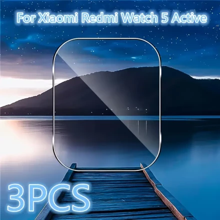 3pcs Tempered Glass Screen Protector for Xiaomi Redmi Watch 5 Active - 9H Hardness, Scratch-Resistant, Clear Reinforced Film for Enhanced Protection