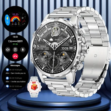 2025 New LED smart watch, smart watch (answering/making calls), 1.75-inch 466 * 466 AMOLED HD screen, 600mAh large-capacity battery, various sports modes, fashion smart sports watch, Valentine's Day gift.