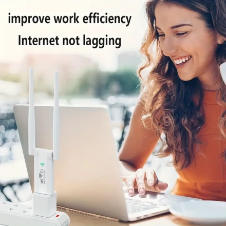 300Mbps WiFi Signal Amplifier, Portable Wireless Signal Booster Repeater, USB-Powered High-Power WiFi Hotspot Extender For Stronger Wireless Coverage For Computer Office Indoor