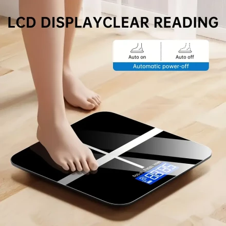 1pc High Definition Digital Weight Scale, 396 Lb / 180 Kg Capacity, LED Backlit Display, Tempered Glass, Human Body Weight Scale, Suitable for Home, Fitness, Outdoor Use, Battery Powered, No Battery Included