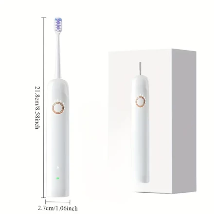 Sonic Electric Toothbrush with 5 Modes, 40° Oscillation, Anti-Touch Mode, USB Charging, 900mAh Rechargeable Lithium Polymer Battery, ≤36V Operating Voltage, Lightweight Design for Comfortable Gum Care