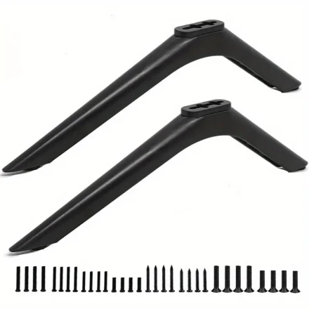 Universal TV Stand Leg for Roku Vizio RCA LG Replacement Flat Screen TV Legs Feet Compatible with Smart TV 48.26cm 50.8cm 55.88cm 63.5cm 68.58cm 81.28cm 91.44cm 99.06cm 101.6cm 114.3cm 139.7cm TVs with Screws Television Stand Mount