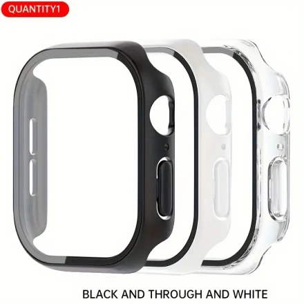 3-Pack Ultra-Thin Hard PC Smartwatch Protective Cases Compatible with iWatch Series 10, 42mm/46mm - Lightweight Full Coverage Scratch Resistant Covers with Tempered Glass Screen Protector