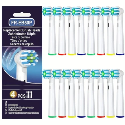 16 Count Replacement Toothbrush Heads for Oral B Pro 1000 Replacement Heads, Brush Heads Refill Compatible with Genius X, Smart 1500, Pro 5000