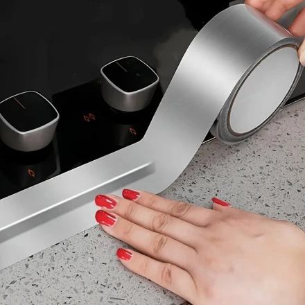 Waterproof Adhesive Foil Tape - Ideal for Kitchen, Bathroom Showers, And Toilet Borders.