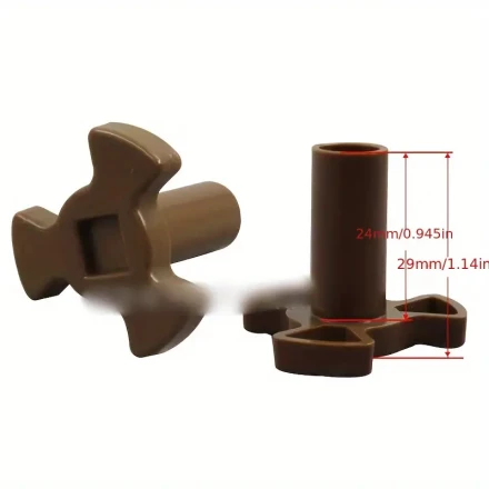 Microwave Turntable Coupler 2pcs Microwave Turntable Roller Rail Support Glass Tray Drive Coupling Replacement