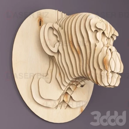 3D Monkey Wall Art