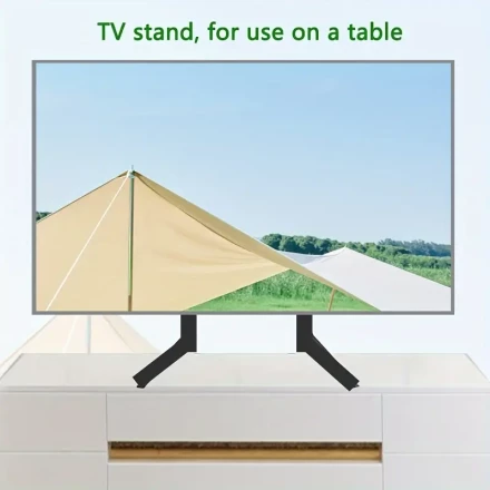 Sturdy Steel Desktop TV Stand for 14-40" LED, LCD & Flat Panel Screens - Holds Up to 39.92KG, VESA 400x200mm Compatible