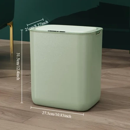 1pc Smart Infrared Induction Trash Can, 18L Large Capacity, USB Charging, Rechargeable Lithium Polymer Battery, Sensitive Automatic Lid Opening for Living Room, Bedroom, Kitchen