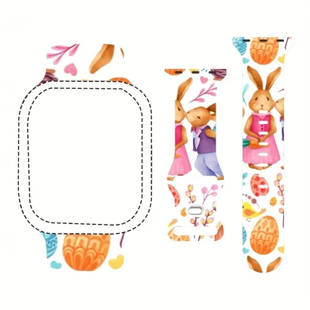 Easter Egg Printed Silicone Watch Bands Suitable for Apple Watch 38Mm 40Mm 41Mm 42Mm 44Mm 45Mm 46Mm 49Mm, Fashionable Women'S Wristbands Compatible with Iwatch Series Ultra 2 SE 10 9 8 7 6 5 4 3 2 1, a Gift for St. Patrick'S Day.