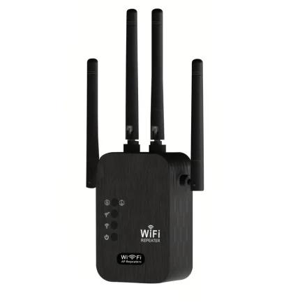1200Mbps WiFi Signal Booster, momotor, Dual-Band 2.4GHz/5GHz Range Extender, with Three Antennas, 10000 sq ft Coverage, Power Supply 220-240V, European Standard Plug, for Home and Office Internet Amplifier