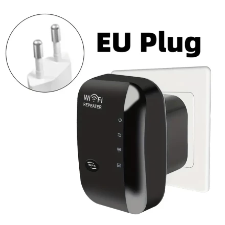 Momoter WiFi Signal Booster & Extender - 300Mbps 2.4GHz, Dual-Band, 35 Devices, 4 Modes (1-TAP, 2-TAP, 3-TAP, 4-TAP), Ethernet Port, Super Signal Strength, Easy Setup for Home, Office, and Public Spaces, Home Network Expansion | Compact Router | Highperfo