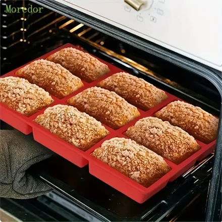 1pc Silicone Cake Mold 9 Cavity Cake Mold 3D High Temperature Resistance Sugarcraft Bread Fondant Cake Baking Mold Multifunctional Mini Fancy Brownie Cake Pan Silicone Mold Baking Mould DIY Baking Tools