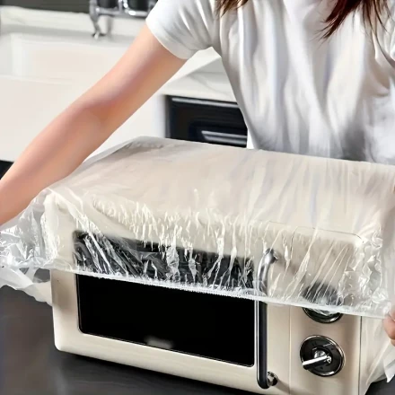 20pcs Clear Plastic Dust Covers for Small Appliances - Ideal for Microwaves, Rice Cookers & Vacuum Cleaners, Enhances Kitchen Cleanliness & Organization, Microwave Oven