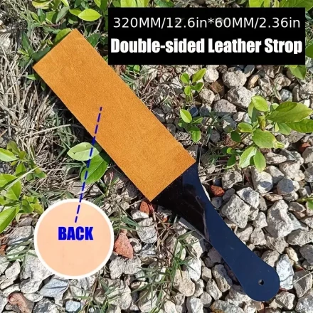 Premium dual-grit sharpening stone set with sharpening strap, bamboo and non-slip rubber base for professional sharpening and polishing knife sharpening stones