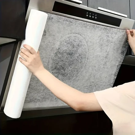 1pc/12pcs exhaust range hood oil suction paper for household use, disposable side suction filter paper mesh cover, mesh, oil proof paper thickened, suitable for use in home kitchens