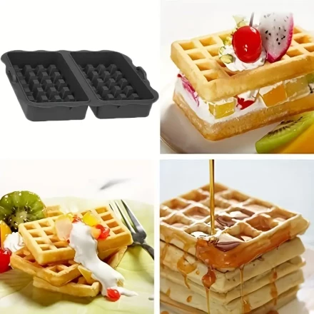 2pcs Silicone Air Fryer Baking Molds, Non-Stick Reusable Liners, Compatible with Ninja AF300EU, AF400EU, AF451EU, SL400EU, SL400EU, AF500DE - Versatile Kitchen Accessories, Air Fryer Liners
