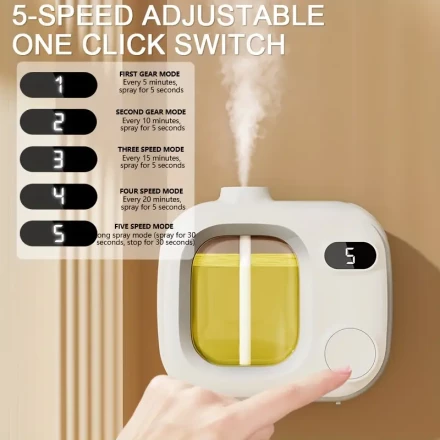 1pc Automatic Aromatherapy Machine + 1 Bottle of Shangri-La Fragrance Essential Oil, Long-lasting Scent, Freshener, Bathroom, Indoor Aromatherapy Machine, Small Gift for Friends, Christmas Gifts, Mother's Day and Father's Day Gifts