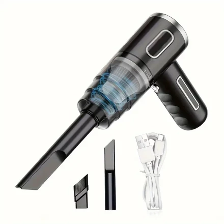 SuperPower Handheld vacuum cleaner, USB rechargeable 2000mAh lithium battery, wireless, portable and compact with strong suction pieces, including an assist kit for car and home cleaning, ideal gift