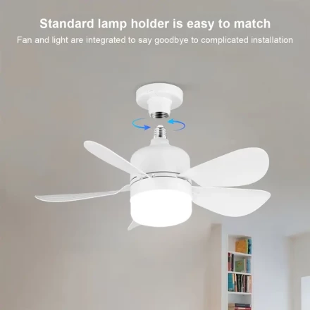 2024 Smart LED Ceiling Fan with 3-Speed Adjustable Blades, Remote Control, and 3 Lighting Modes - Perfect for Kitchens, Bedrooms, and Bathrooms, Five-leaf, Speed