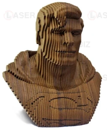 3D Superman Wooden Layered Wall Art