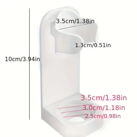 Space-Saving Self-Adhesive Electric Toothbrush Holder, Wall-Mounted Storage Rack, No-Drill Bathroom Organizer - PP Material