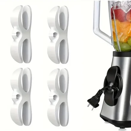 4pcs Power Cord Organizer, Wall-Mounted Cable Clips for Securing Power Lines, Kitchen Storage Cable Organizer, And Home Appliance Cord Winder.