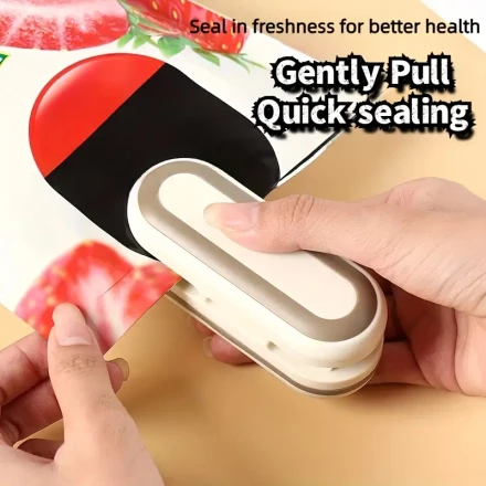 Snacks Sealing Machine, Plastic Sealing Machine, Sealer, Sealing Machine, 2 in 1, Food Preservation Sealing Clip, Open And Seal One, Hanging Storage, Electric Sealing Machine, Both Can Seal The Bag Is Also Able to Open The Bag, a Machine Dual-Use!