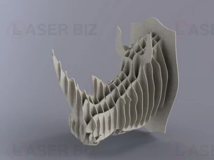 3D Rhino Wall Art