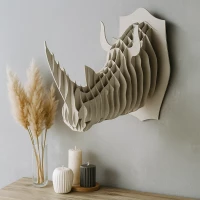 3D Rhino Wall Art