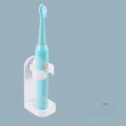 Wall-Mounted Toothbrush Holder - Sleek, Traceless Design for Electric & Manual Toothbrushes - Space-Saving Bathroom Accessory