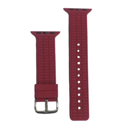 Soft Silicone Sports Watch Band with a Grid Pattern, Compatible with Apple Watch - 38Mm to 49Mm, Featuring a Classic Buckle Closure, Waterproof, Suitable for Iwatch Series SE/10/9/8/7/6/5/4/3/2/1 (Band Only) Without The Watch!
