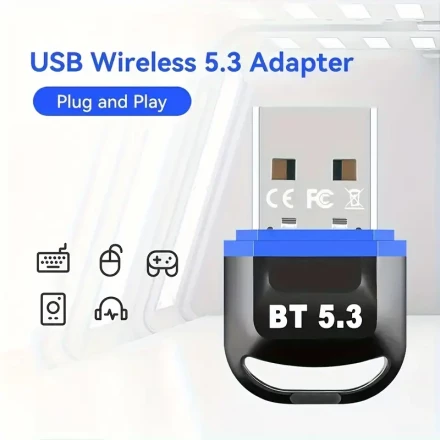 USB BT5.3 Network Adapter, USB Dongle Ultra-long Distance Receiver, Maximum Distance Is 20M/787 Feet (open Distance), Suitable For Computers/headphones/keyboards/mouse Speakers And Other Devices, Only Supports Windows11/10/8.1 Plug And Play, Automatically