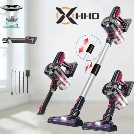HHD Cordless Vacuum Cleaner - 250W Powerful Motor, 25KPa Suction, Pet Hair & Dust Removal, Ideal for Home & Car, Includes Accessories Kit