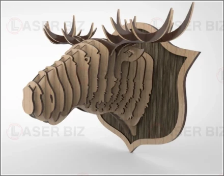 3D Moose Wall Art