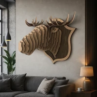 3D Moose Wall Art