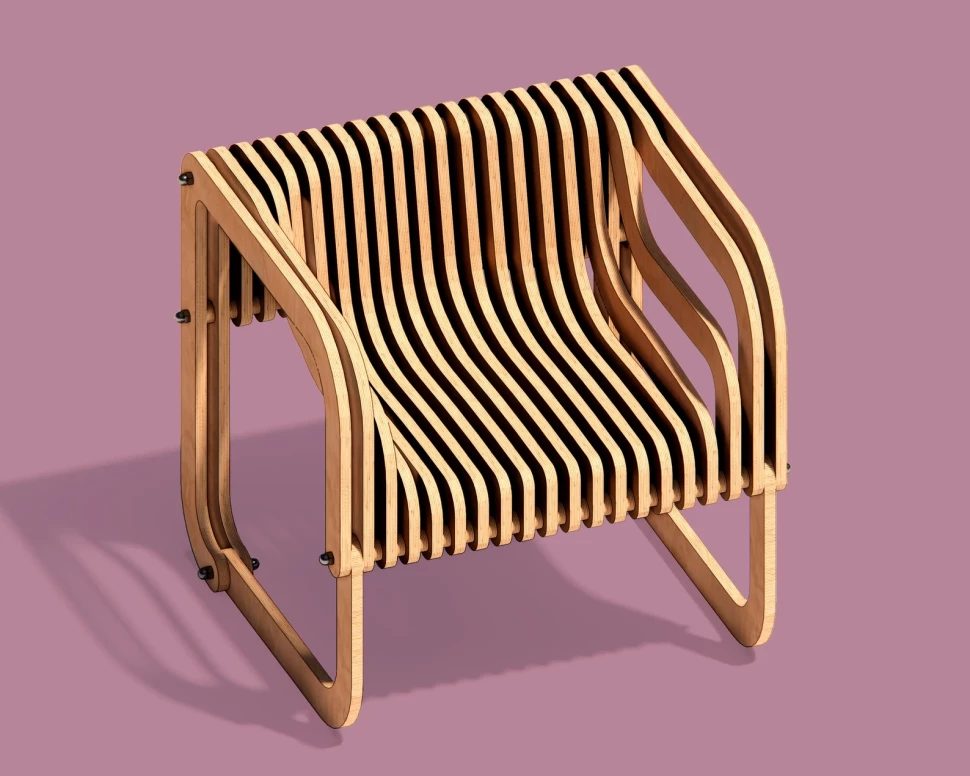 Spacious parametric chair
