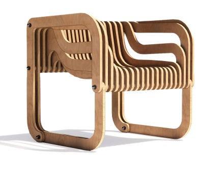Spacious parametric chair