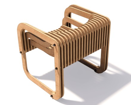 Spacious parametric chair