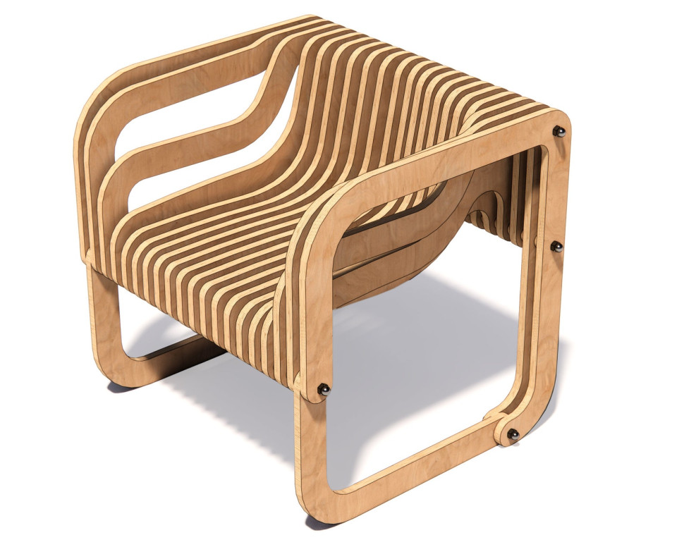 Spacious parametric chair