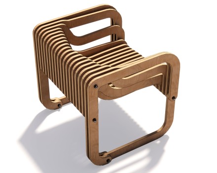 Spacious parametric chair