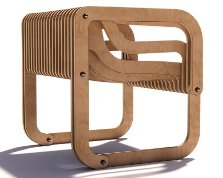 Spacious parametric chair