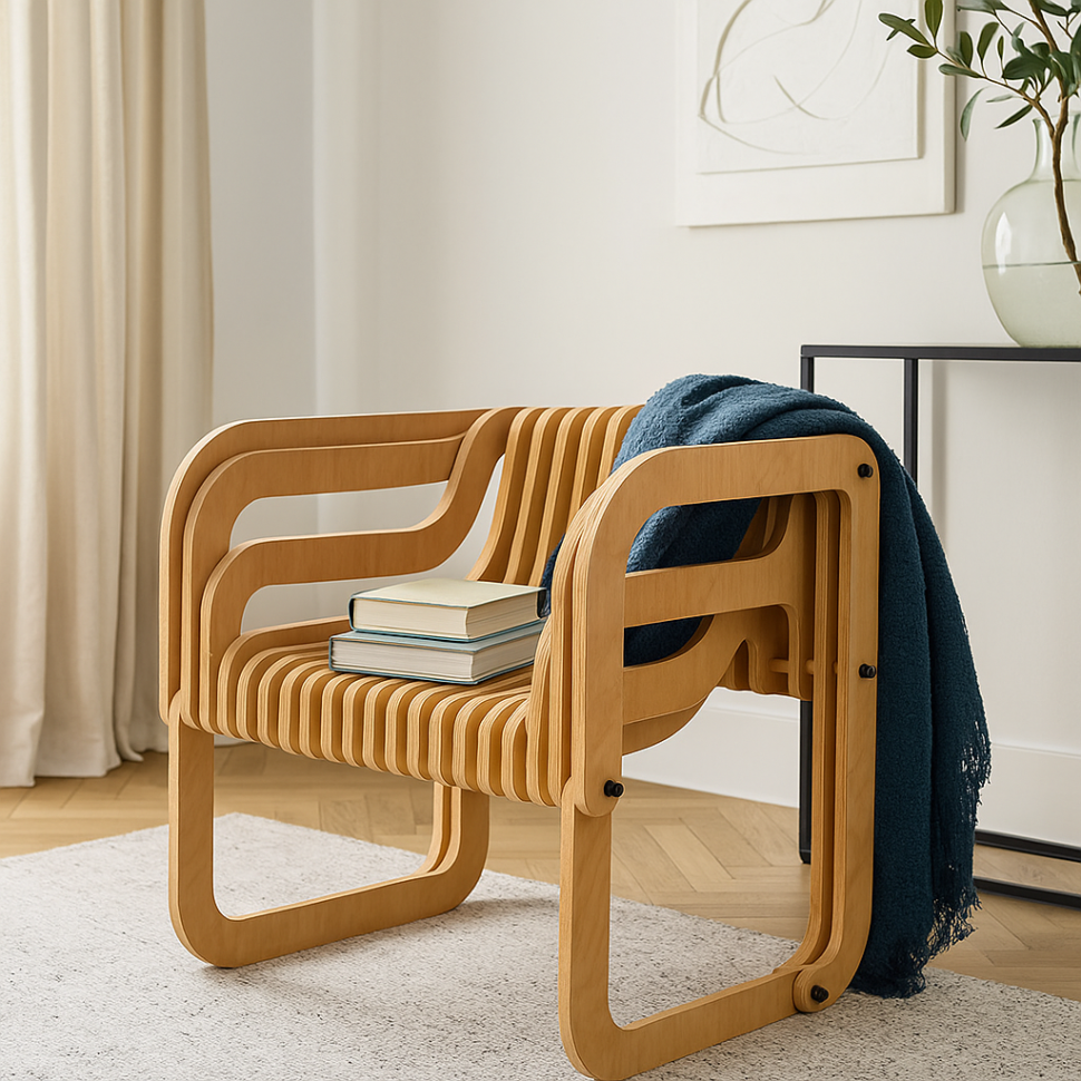 Spacious parametric chair
