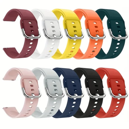 10pcs/set 20mm 22mm Silicone Watch Bands For Samsung Galaxy Watch Active 2 Bands 40mm 44mm/Active 40mm/for Galaxy Watch 3 41mm/for Galaxy Watch 42mm/Gear S2/for Galaxy Watch 4 Watch Bands For Galaxy Watch 3 45mm Band/for Galaxy Watch 46mm/Gear S3 Frontier